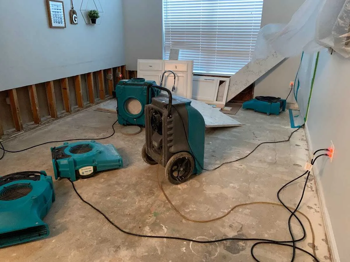 Dehumidifier in flood-cut room for Water Extraction & Removal in Buffalo